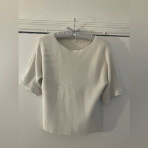 Club Monaco Ivory Textured Pullover